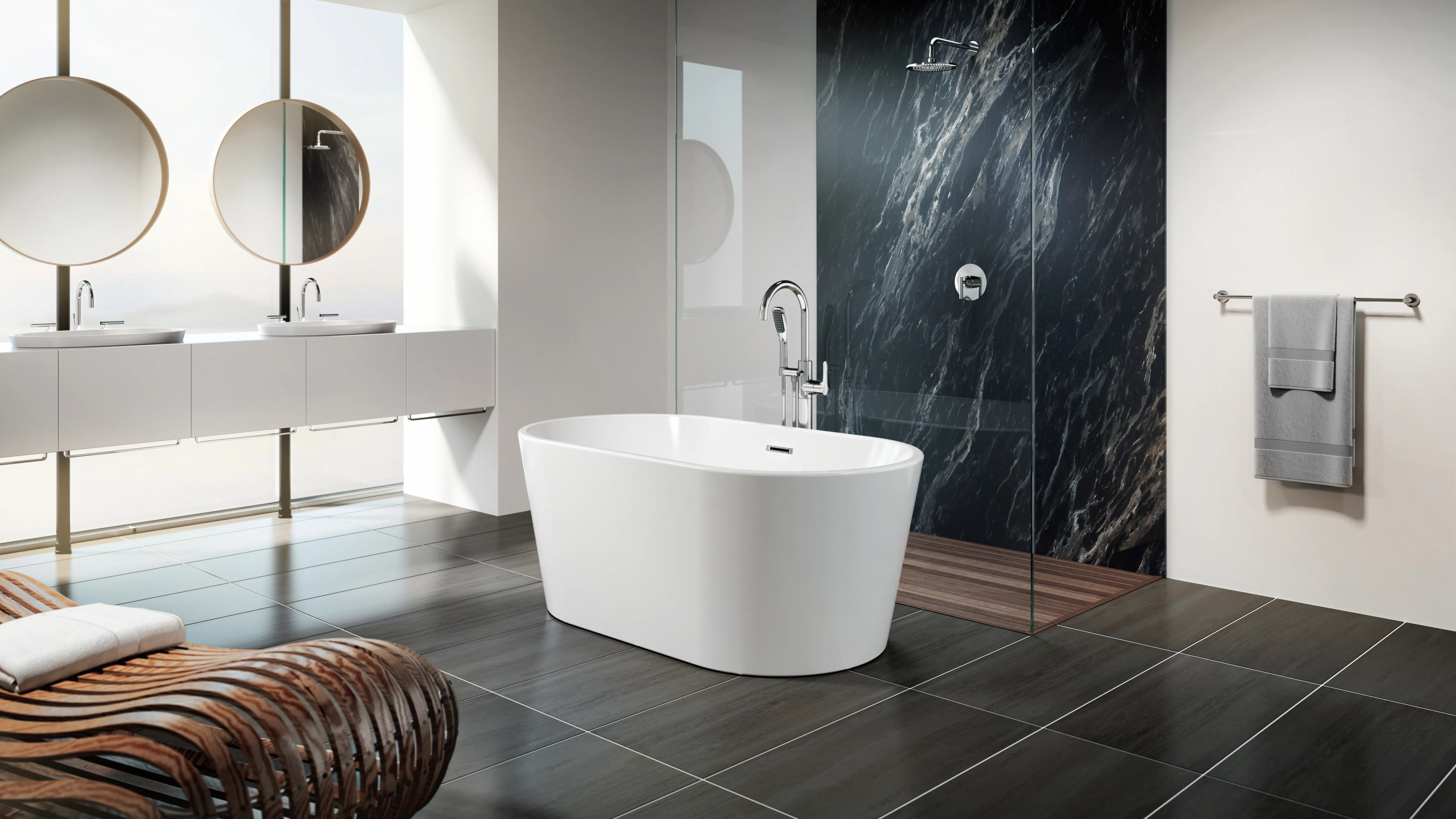 Celeste™ 7032 Freestanding Bath White/White