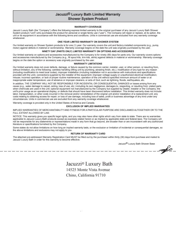 Catalina® Low Profile Corner Shower Base Jacuzzi®