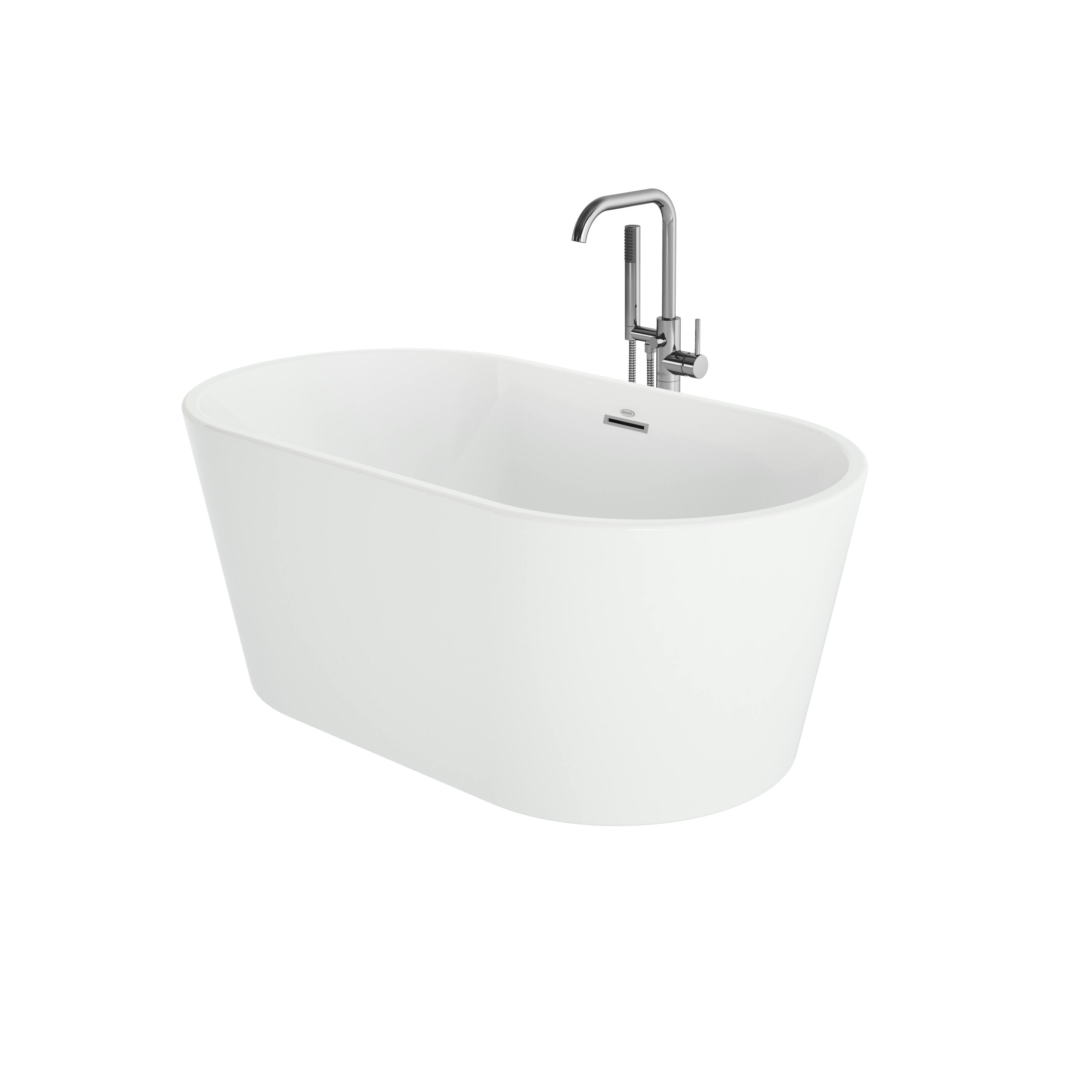 Celeste™ 5932 Freestanding Bath Chrome/White with PT62827 Contento™ Tub Filler Chrome