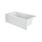 SIGNATURE® Rectangle Flat Front 6030 Skirted Whirlpool RH White