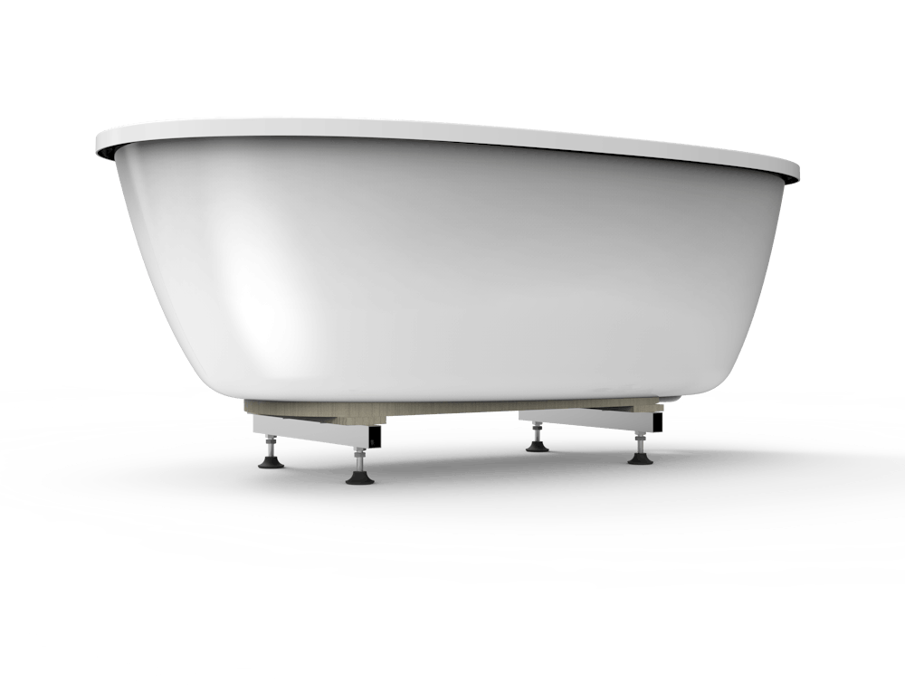 Amalia 6734 Deck Mount Compatible Acrylic Freestanding Soaking Bath Center Drain White with White Drain