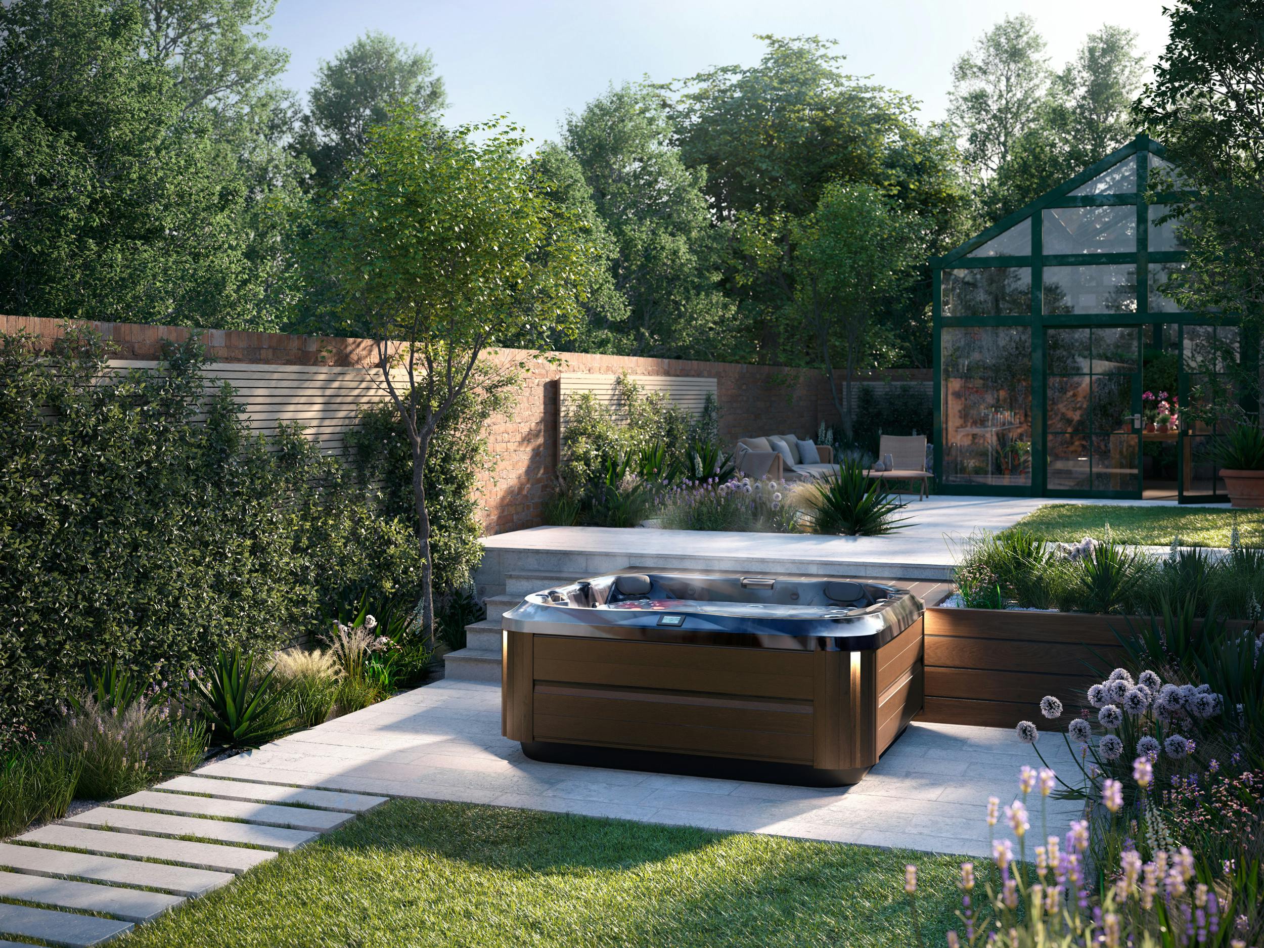 J-355&trade;  Tina de hidromasaje con asientos Comfort Lounge y asiento Cool Down