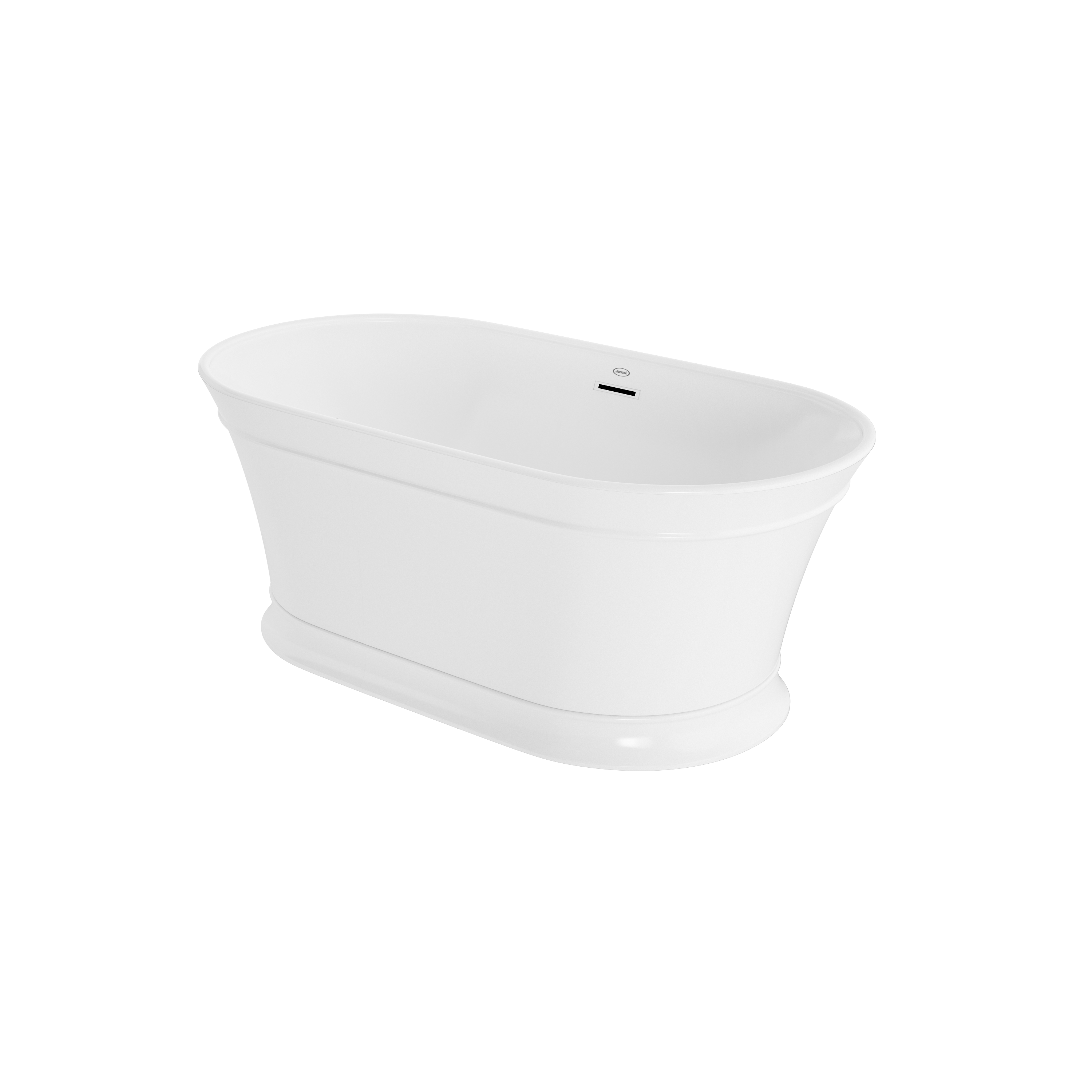 SERAFINA® 5931 Acrylic Freestanding Soaking Bath Center Drain White with White Drain