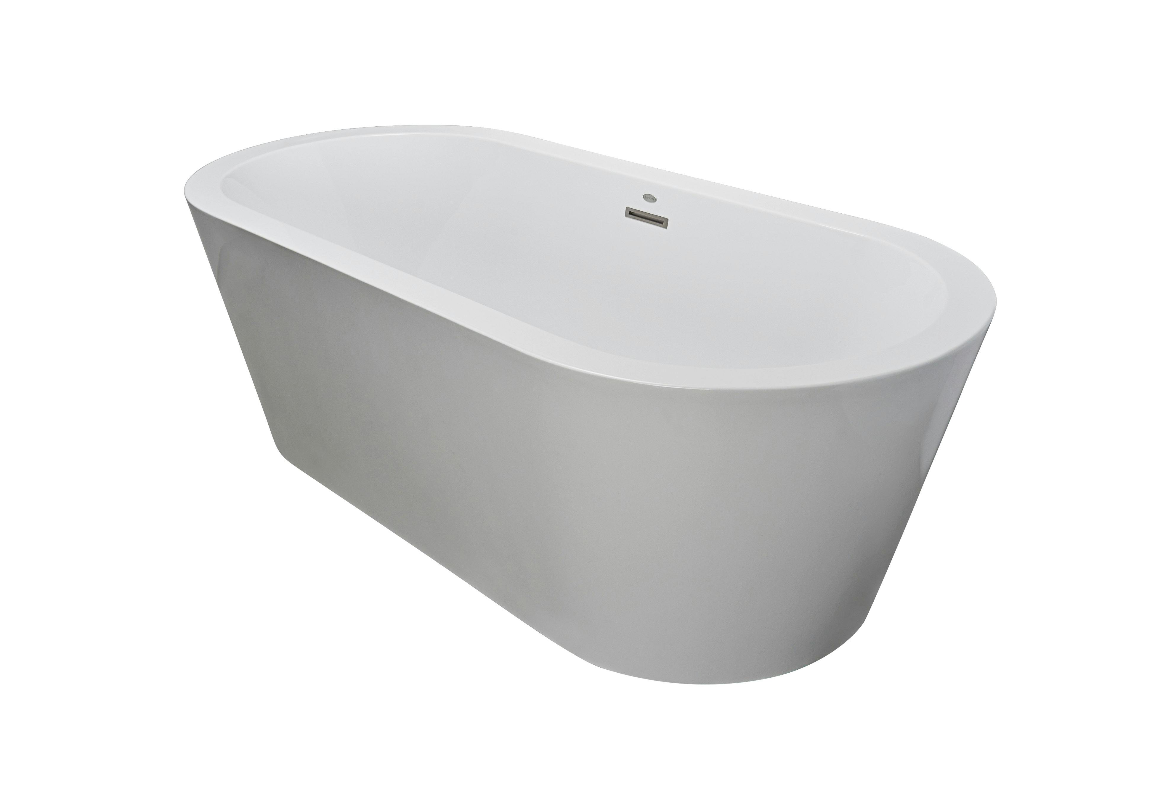 Celeste™ 6732 Freestanding Bath Chrome/White with PT62827 Contento™ Tub Filler Chrome