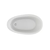 BRIA™ 5934 Deck Mount Compatible Acrylic Freestanding Soaking Slipper Bath End Drain White with Chrome Drain