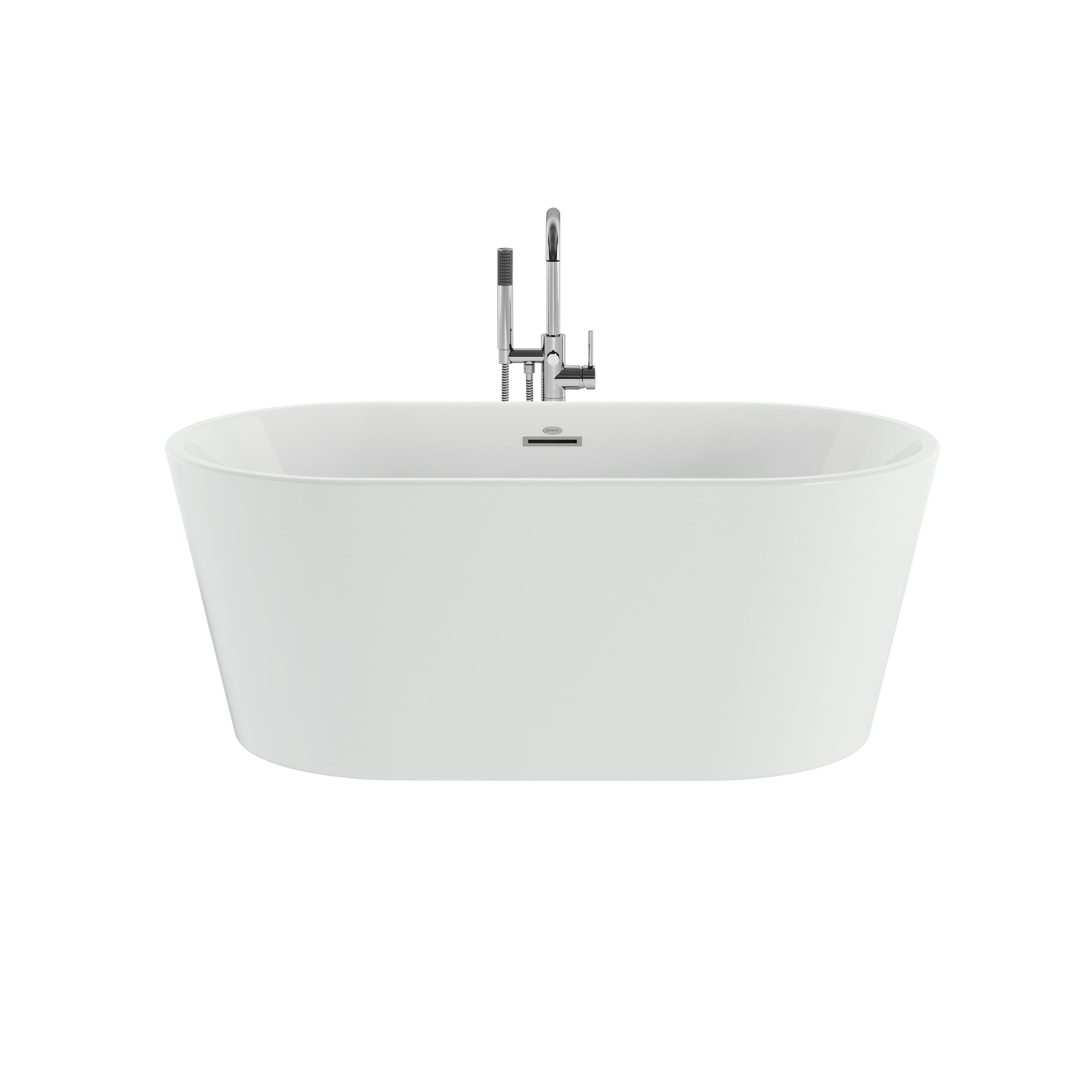 Celeste™ 5932 Freestanding Bath Chrome/White with PT62827 Contento™ Tub Filler Chrome