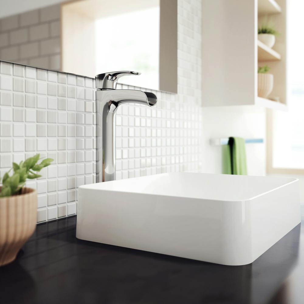 Jacuzzi® Vessel Rectangular Sink  Basin with Vessel Filler Faucet