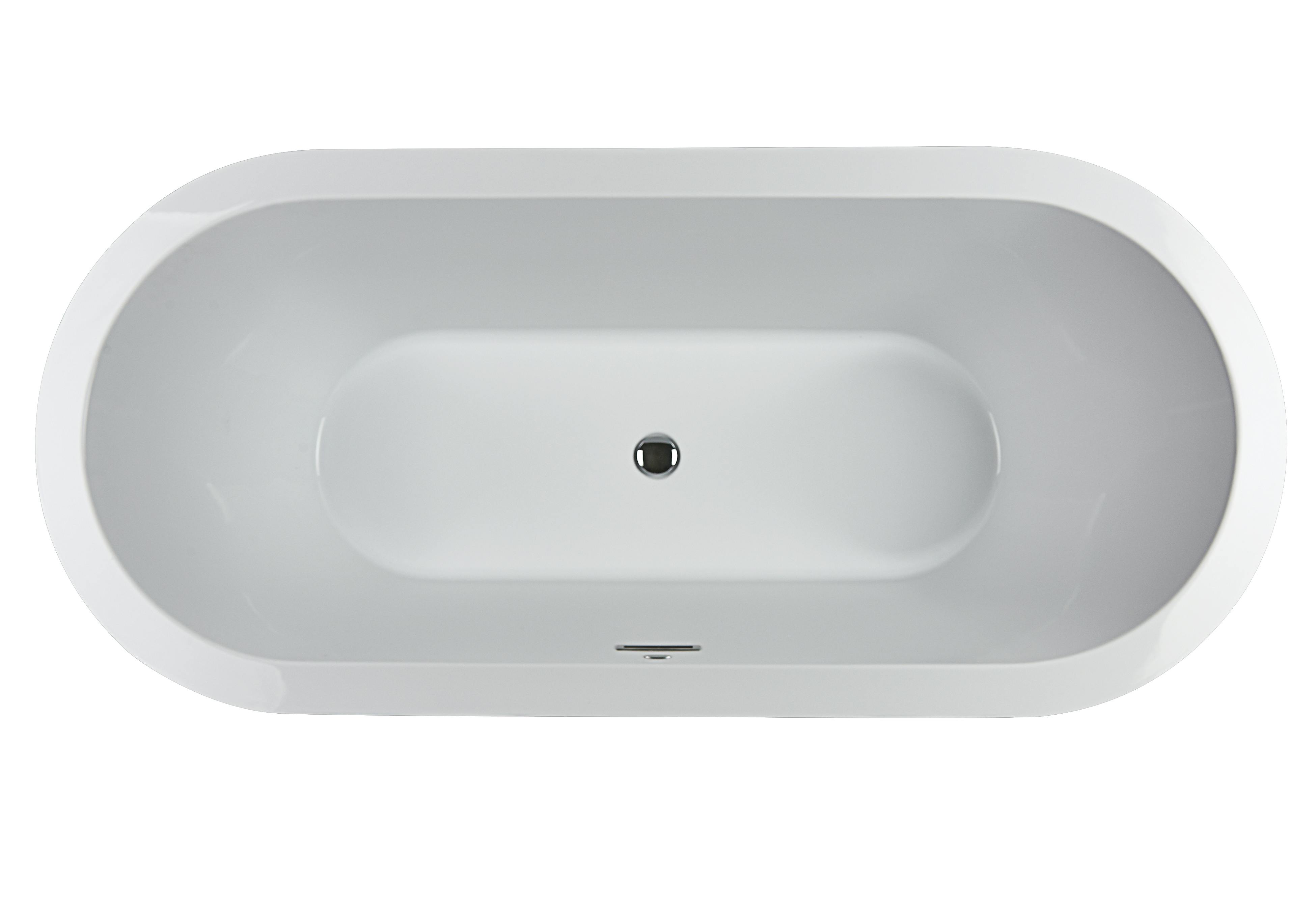 Celeste™ 6732 Freestanding Bath Chrome/White with PT62827 Contento™ Tub Filler Chrome
