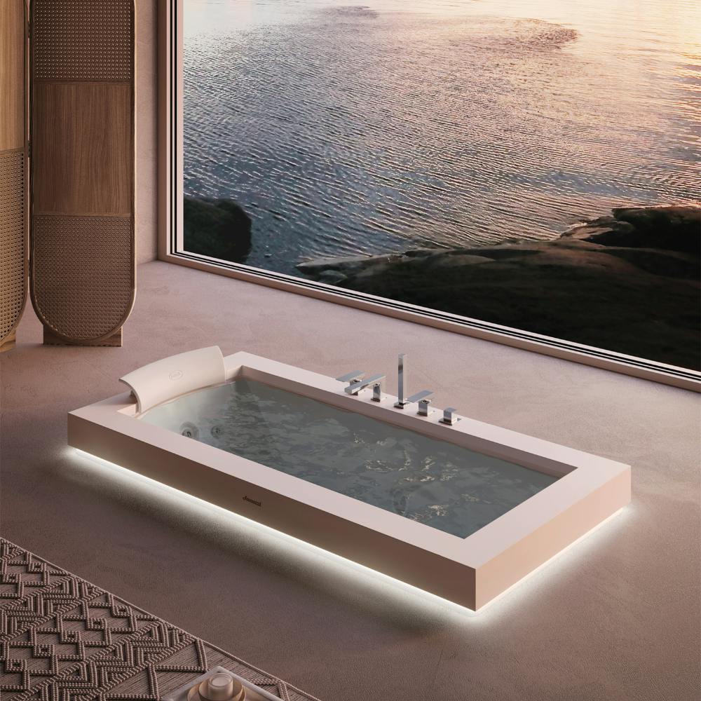 Aura Uno Corian&reg;: Ba&ntilde;era de Hidromasaje Dise&ntilde;o Refinado
